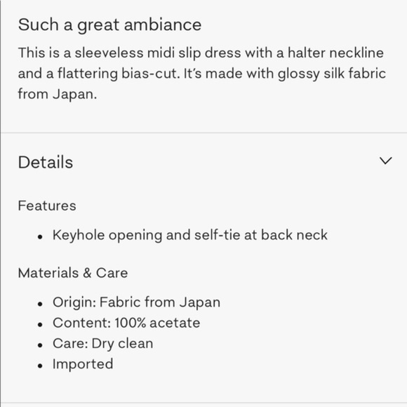 NWT Babaton Lato Dress Satin Halter Midi XS - Picture 15 of 15